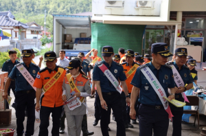 청송소방서, 진보전통시장서 화재 예방 캠페인