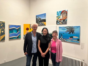 뉴욕에 걸린 덕곡 상비산의 모습