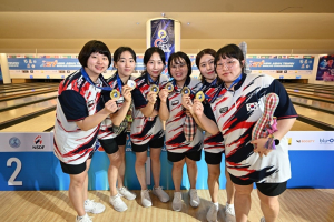 구미시청 볼링팀 백승자·정정윤 선수, 아시아볼링선수권대회 금메달