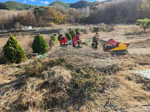 고령군, 영농부산물 파쇄···안전처리 사업 시행